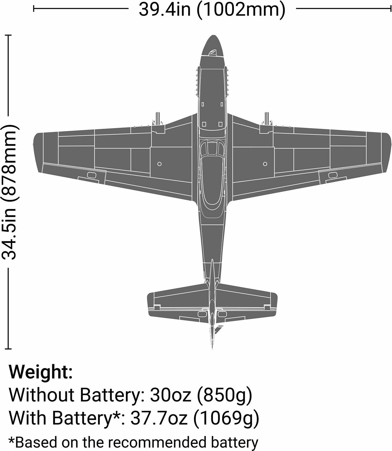 P-51D Mustang 1.0m BNF Basic with AS3X+ and SAFE Select