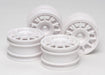 1/10 11-Spoke Front/Rear Racing Wheels 12mm Hex, White (4): M-Chassis