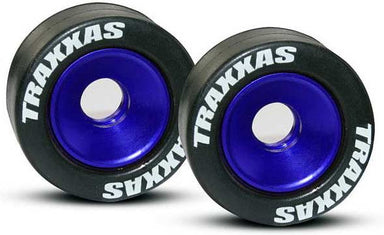 Aluminum Wheels, Blue, Rubber Tires (2): Revo, E-Revo