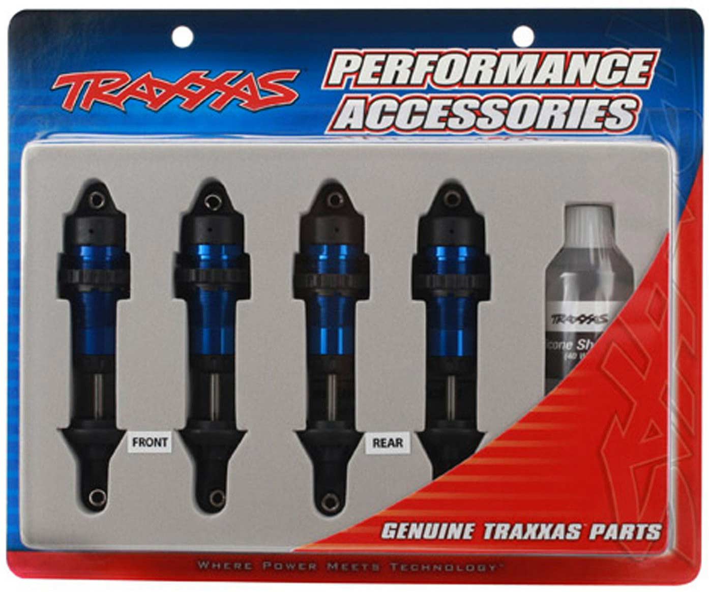 Aluminum GTR Shocks, Blue (4)