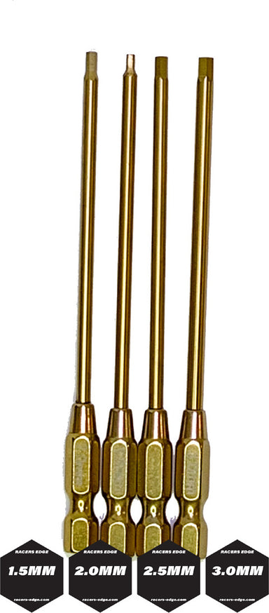 Titanium Allen Wrench Tips, Power Tool Replacements (4pcs)
