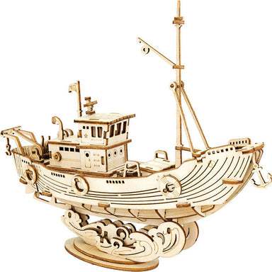 Classic 3D Wood Puzzles; Fishing Ship