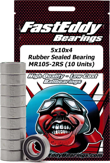 5x10x4mm Rubber Sealed Bearing (10) MR105-2RS