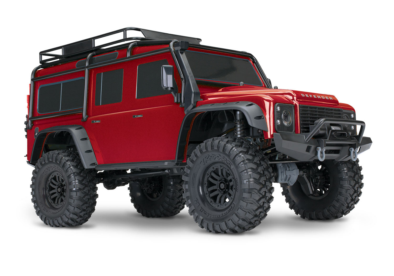 TRAXXAS TRX-4 Scale and Trail Land Rover Defender 4WD Electric Crawler w/ XL5 HV (Red) - 82056-4