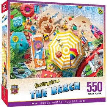MST-32144 Greetings From: The Beach Puzzle (550pc)