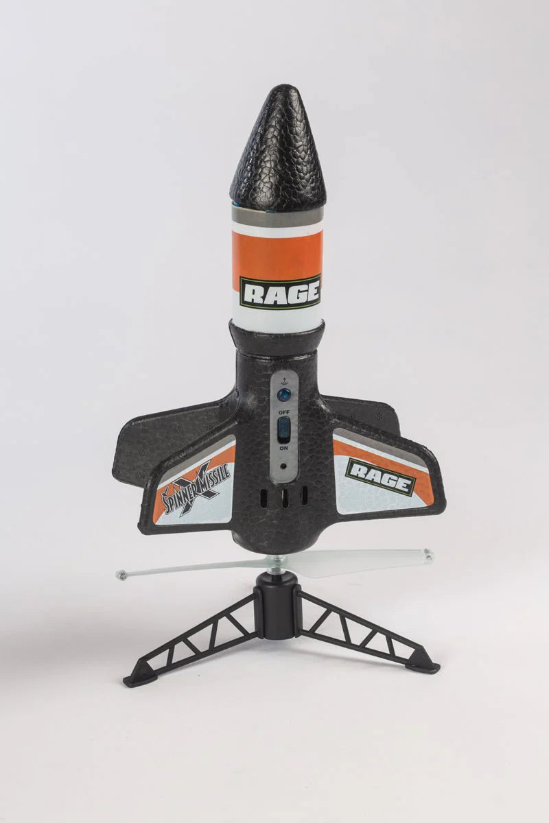 RGR4131B	Spinner Missile X - Black Electric Free-Flight Rocket with Parachute