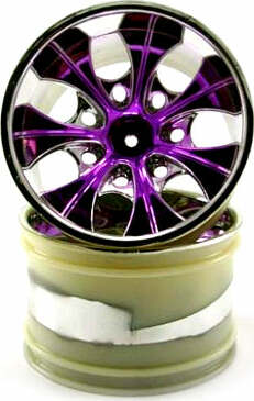 1/10th Wheels 7 Spoke(Purple)(Plastic)(1pr)