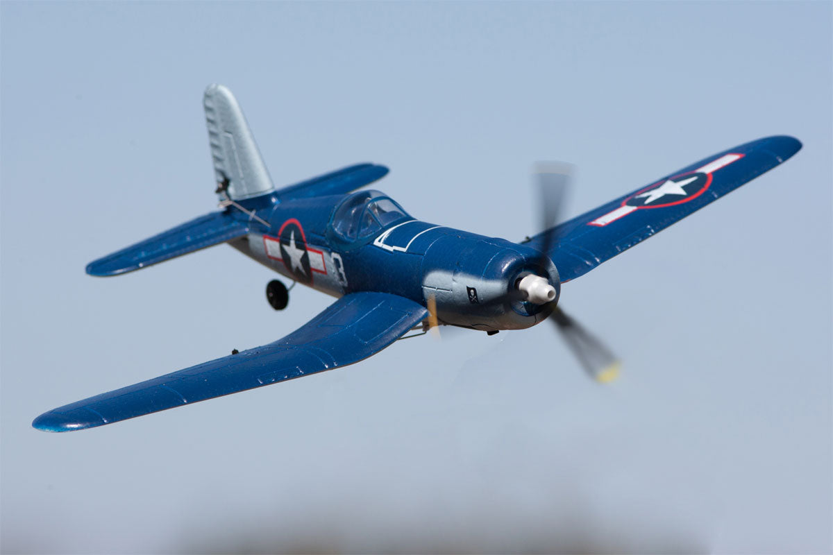 F4U Corsair Jolly Rogers Micro RTF Airplane with PASS (Pilot Assist Stability Software) System - RGRA1301V2