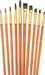 Assorted Watercolor Camel Hair Brushes 10pc Value Pack