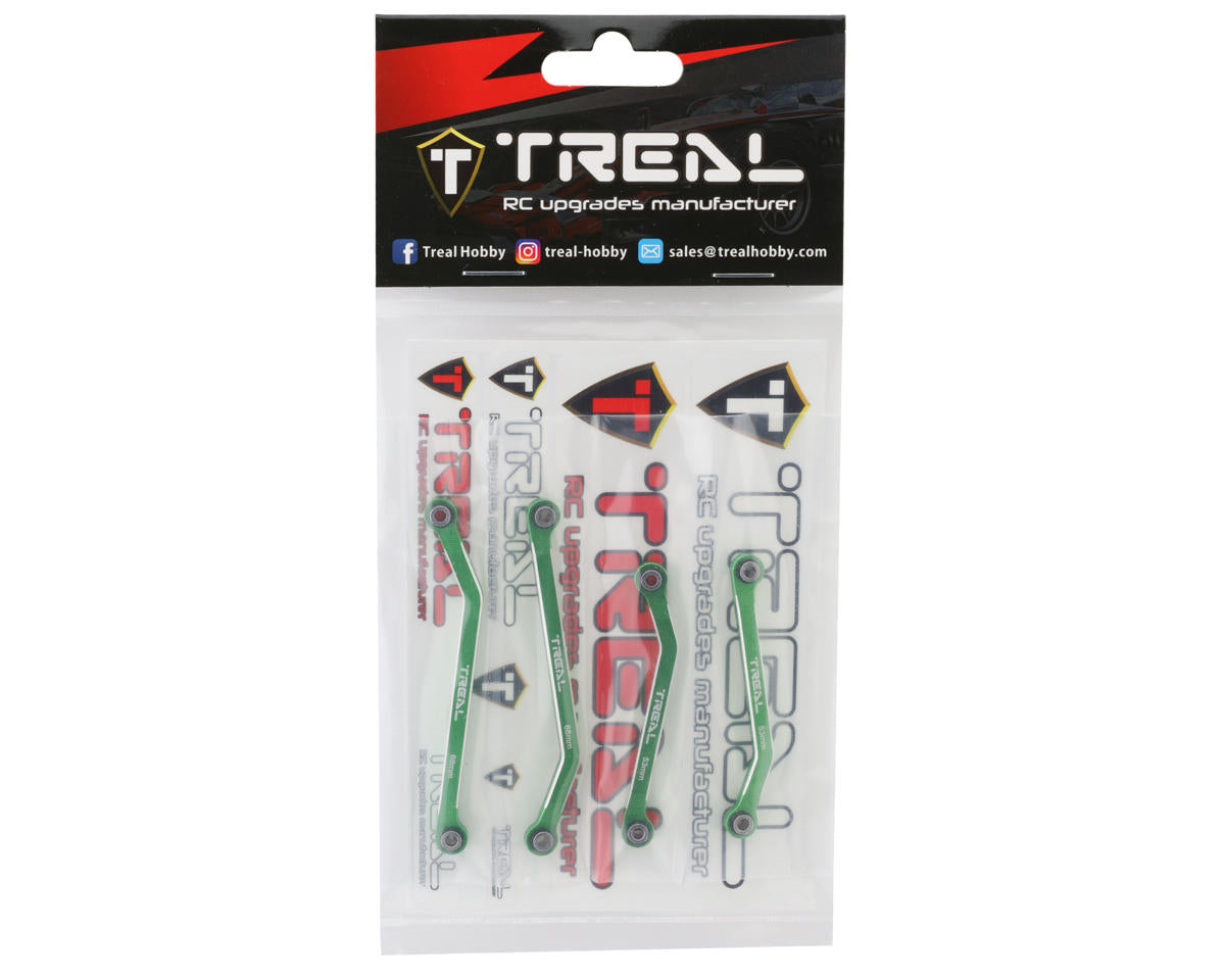 X003Q5IIAV TREAL Aluminum 7075 High Clearance Links Set (4pcs) Chassis Lower Links for TRX-4M 1/18 RC Crawler Color: Green