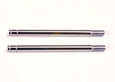 Shock shafts, steel, chrome finish (long) (2)