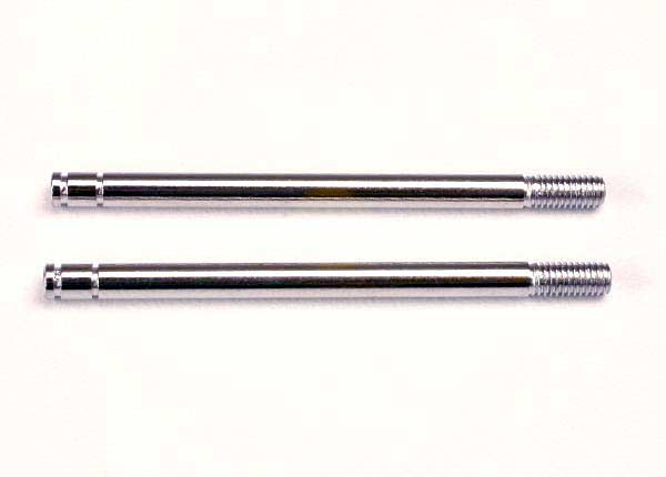 Shock shafts, steel, chrome finish (long) (2)