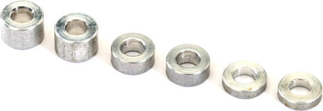 Aluminum spacers: 3x6x1.5mm (2)/ 3x6x2.5mm (1)/ 3x6x3.8mm (2)