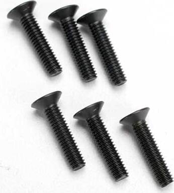 Screws, 4x18mm countersunk machine (hex drive) (6)