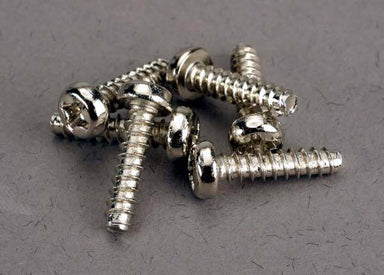 Screws, 3x12mm roundhead self-tapping (6)