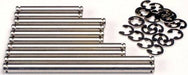 Suspension pin set, stainless steel (w/ E-clips)