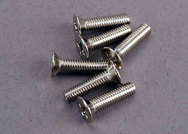 Screws, 3x12mm countersunk machine (6)