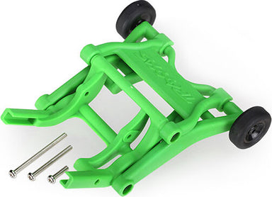 Wheelie bar, assembled (green) (fits Stampede, Rustler, Bandit series)