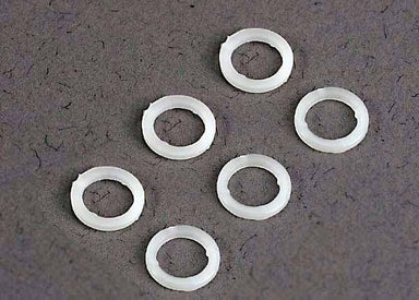 White plastic washers (5x8x1.0mm) (6)