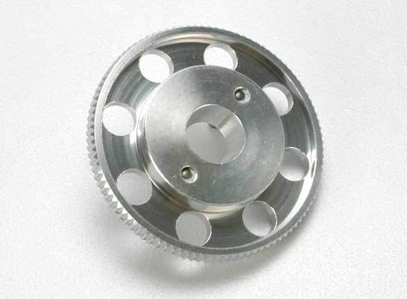 Flywheel, (larger, knurled for use with starter boxes) (TRX 2.5 and TRX 2.5R) (silver anodized)