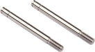 Shock shafts, steel, chrome finish (32mm) (2)