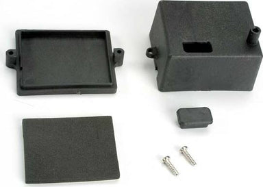 Box, receiver/ x-tal access rubber plug/ adhesive foam chassis pad