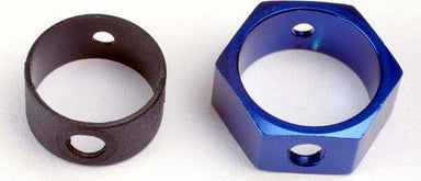 Brake adapter, hex aluminum (blue)