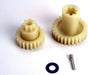 Primary gears: forward (28-T)/ reverse (22-T)/ set screw yoke pin, M3/12 (1)/ 5x10x0.5mm PTFE-coated washer (1)