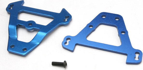 Bulkhead tie bars, front & rear (blue-anodized aluminum)