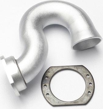 Header, exhaust (tubular aluminum, silver-anodized)/ spring mount (TRX 2.5, 2.5R 3.3)