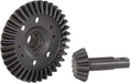 Ring gear, differential/ pinion gear, differential (machined, spiral cut) (front)