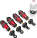 Shocks, GTR aluminum, red-anodized (fully assembled w/o springs) (4)