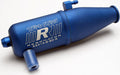 Tuned pipe, Resonator, R.O.A.R. legal, blue-anodized (aluminum, single chamber) (fits Jato, N. Rustler, N. 4-Tec, with TRX Racing Engines)