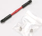 Turnbuckle, aluminum (red-anodized), camber link, 58mm (1) (assembled with rod ends and hollow balls) (see part 5539X for complete set of Jato aluminum turnbuckles)