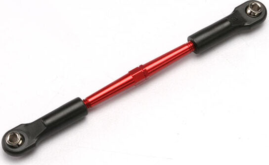 Turnbuckle, aluminum (red-anodized), front toe link, 61mm (1) (assembled with rod ends and hollow balls) (see part 5539X for complete set of Jato aluminum turnbuckles)