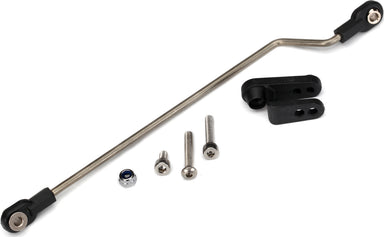 Rudder pushrod, assembled/ servo horn/ 3x18mm BCS (stainless) (1)/ 3x15mm CS (stainless) (1)/ 3x6mm CS (stainless) (1)/ NL 3.0 (1)