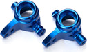 Steering blocks, 6061-T6 aluminum, left & right (blue-anodized)