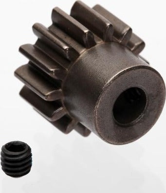 Gear, 14-T pinion (1.0 metric pitch) (fits 5mm shaft)/ set screw (compatible with steel spur gears)