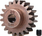 Gear, 20-T pinion (1.0 metric pitch) (fits 5mm shaft)/ set screw (compatible with steel spur gears)