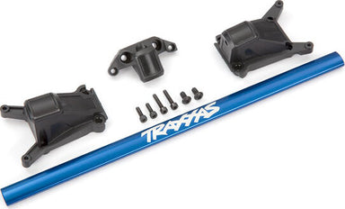 Chassis brace kit, blue (fits Rustler® 4X4 or Slash® 4X4 models equipped with Low-CG chassis)