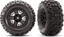 Tires & wheels, assembled, glued (black 2.8" wheels, Sledgehammer® tires, foam inserts) (2) (TSM® rated)