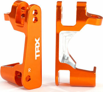 Caster Blocks (C-Hubs), 6061-T6 Aluminum (Orange-Anodized), Left and Right