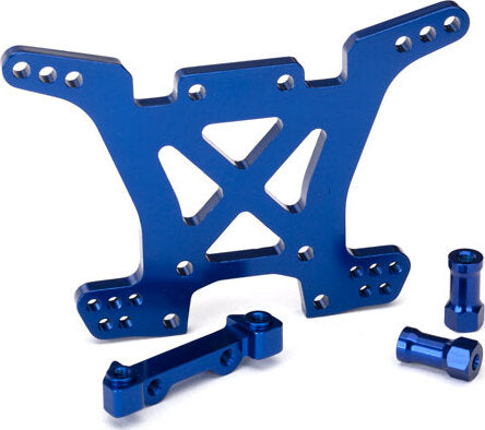 Shock tower, rear, 7075-T6 aluminum (blue-anodized)