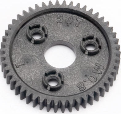 Spur gear, 50-tooth (0.8 metric pitch, compatible with 32-pitch)