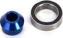 Bearing adapter, 6160-T6 aluminum (blue-anodized) (1)/10x15x4mm ball bearing (blue rubber sealed) (1) (for slipper shaft)