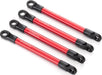 Push rods, aluminum (red-anodized) (4) (assembled with rod ends)