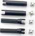 Half shafts, left or right (internal splined half shaft (2)/external splined half shaft) (2))/ metal u-joints (4)
