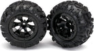 Tires and wheels, assembled, glued (Geode black, beadlock style wheels, Canyon AT tires, foam inserts) (1 left, 1 right)