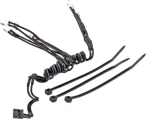 LED lights, chassis harness (4 clear, 2 red) (1)/ wire tie (3) (requires power supply #7286)