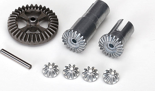 Gear set, differential, metal (output gears (2)/ spider gears (4)/ ring gear, 35T (1)/ 2x14.8mm pin (1))